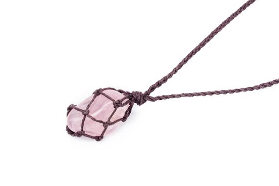 Rose Quartz Necklace Heart Chakra Necklace Rose Quartz 8380