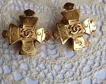 Chanel, Earrings, Vintage Jewellery, Rare, Genuine, Costume Jewellery, Wedding Jewellery, UK Seller, Designer Jewellery