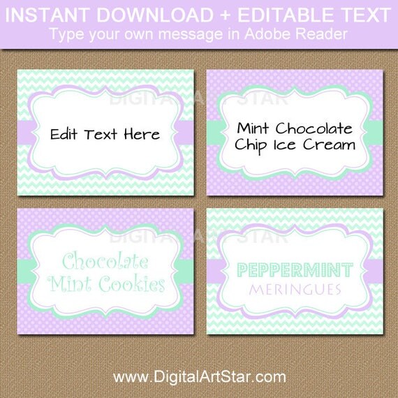 Wedding Place Card Template Wedding Place Cards Editable Candy Buffet Labels Baby Shower Bridal Shower Place Cards Templates