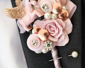 Whimsical Fairytale Unicorn, buttonhole, boutonnière, alternative, quirky, unicorn wedding, Unicorn wedding, corsage whimsical Custom colour