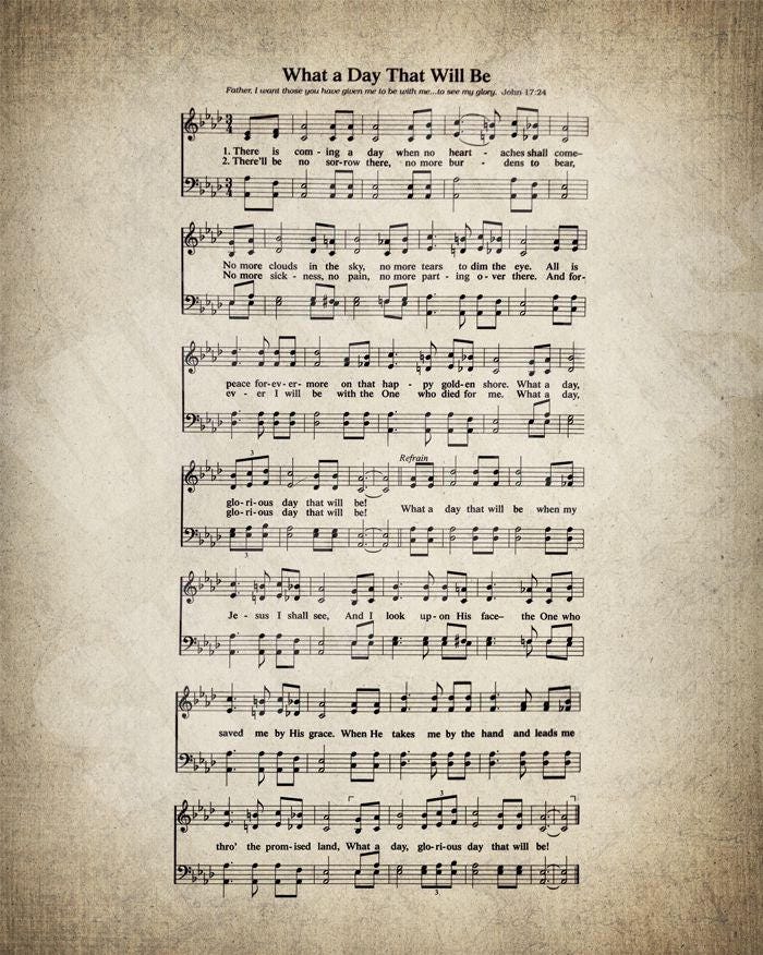 What A Day That Will Be Lyrics Drew Parker What A Day That Will Be Hymn Lyrics Sheet Music Art Hymn