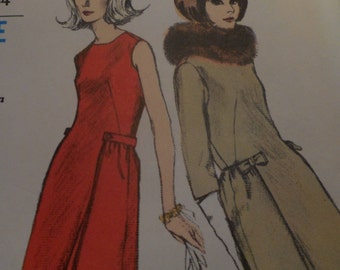 Vintage 1960's Vogue 6548 Dress Sewing Pattern, Size 12 Bust 32