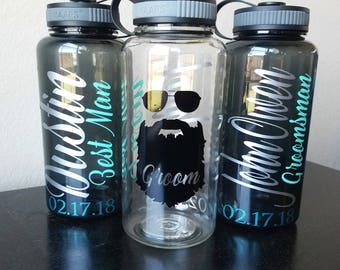 Groomsmen Gift Ideas Personalized Sports Water Bottle Groomsmen Tumbler Groomsman Water Bottle Best Man Gift Ideas Groom Gift