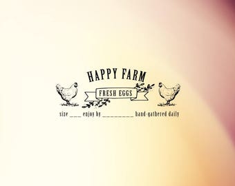 Personalized Farm Stamp, Egg Carton Stamp, Egg Stamp, Chicken Stamp, Packaging Stamp Rubber Stamp, Self Inking Stamp - CB715