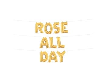 Rose All Day Sign, Bachelorette Party Balloons, Rose All Day Banner