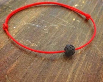 Red Bracelet - Lava Bead Bracelet - Best Friend Gift - Beaded Bracelet - Red String Bracelet - Lava Stone Bracelet - Diffuser Bracelet