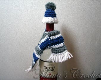 Wine Bottle Cozy Knitting Pattern Wine Bottle Topper Knitting