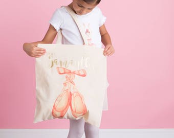 Ballet Bag - Ballerina Tote Bag - Dance Recital Gift - Dance Bag - Ballet Dancer - Personalized Ballet Bag -Personalized Dance Bag - Ballet