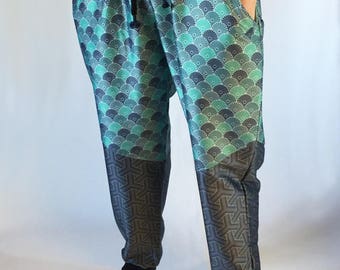 Japanese style mens pants, Graphic trousers, Mens clothing, Mens fashion, Ornaments
