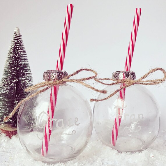 Christmas glass drinking bauble table christmas decor