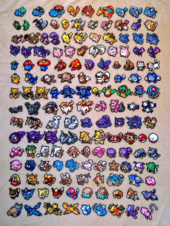 pokemon magnets kanto region perler magnets 1 151