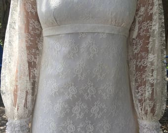 Unbelievable 1960s Bridal Originals Wedding Dress and Train