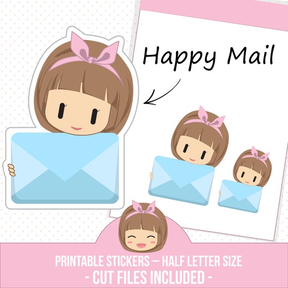 Happy mail stickers Mailbox stickers Kawaii stickers Chores