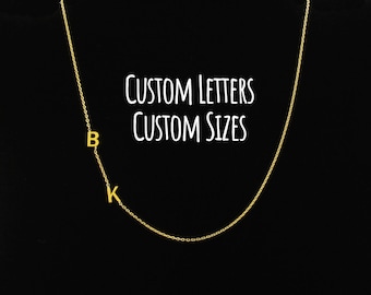 Sideways Initial Necklace, Initial Necklace, Dainty Necklace, Letter Necklace, Monogram Necklace, Personalize Necklace, Personalize Jewelry