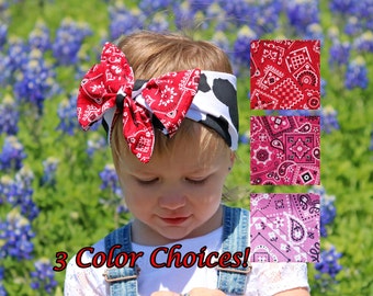 Moo Cow Headband Baby, Jessie Toy Story Costume Accessories, Cowgirl Baby Headwrap, Red Bandana Headband Baby Head Wrap, Cowgirl Birthday