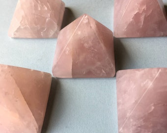 Rose Quartz Pyramid Crystal Pyramid