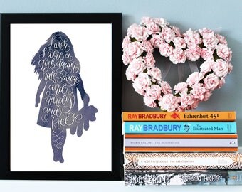 Wuthering Heights Quote Print, Emily Bronté Quote Print, Literary Print, Literary Gift, Wall Art Quote, Inspirational Quote, Literature Gift