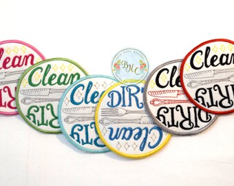 Dishwasher magnet, clean dirty dishwasher sign, dishwasher safe, dishwasher reminder, clean dishes, dirty dishes