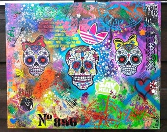 Calaveras, mexican skulls, street art