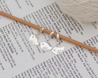 Crochet markers, progress keepers, locking stitch markers, crochet gift, removable stitch markers, birds, knitting