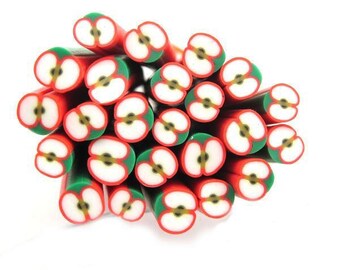 1 X Apple fimo Cane