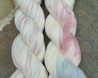 Hand dyed Merino Sock Yarn, Mother of Pearl