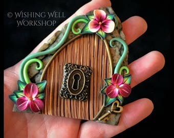 Polymer Clay Pink Fairy Door
