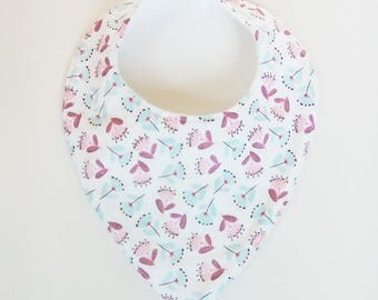 Bandana bib pattern multicolor fleece and cotton 0-18 months baby