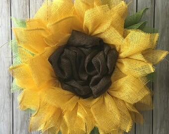 DIY Kit - Sunflower Wreath - Flower Wreath - Craft Kit - Create your own - Mesh Wreath - Sunflowers - DIY Craft Kit - Summer Wreath