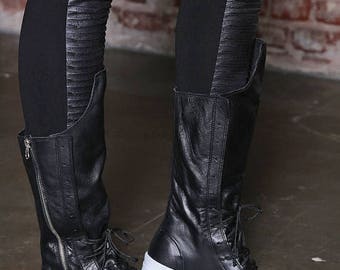 SALE Womens Boots/ High Boots/Leather Boots/ Winter Boots/ Black Boots/Lace Up Boots/ Flat Shoes/ Goth Boots/ Platform Boots/ Fashion Boots