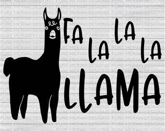 Download Christmas llama | Etsy