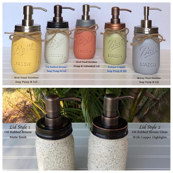Mason Jar Soap DispenserRustproof Stainless Steel Soap Pump