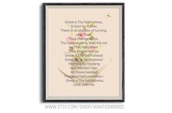 Great is Thy Faithfulness Hymn Lyrics Hymn Study