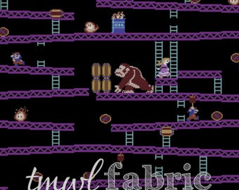 Woven Fabric - Nintendo Donkey Kong Jumpman’s Ascent - Fat Quarter Yard +