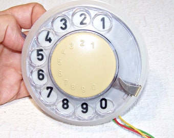 Vintage Rotary Phone Dialer. Old Dialing Disk Made in Czechoslovakia. Telephone Parts. Steampunk Supply. Wireman Gadget.