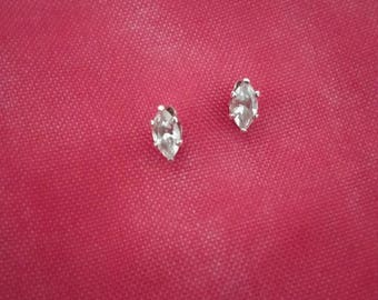 Sterling Silver 5mm Cubic Zirconia Stud Earrings fake Diamond