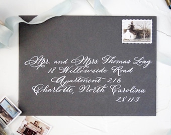 Custom Envelope Calligraphy-Wedding Envelope Calligraphy Addressing-Handwritten Custom Calligraphy Envelope {Spencerian Style}