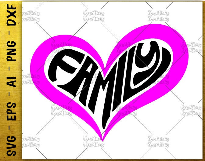 Download Family SVG family heart shape svg love family svg cut cuttable cutting files Cricut Silhouette ...