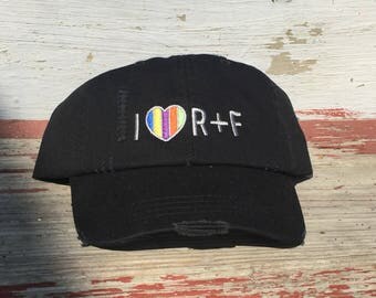 I Love (heart) Rodan + Fields Distressed Look Unstructured Hat