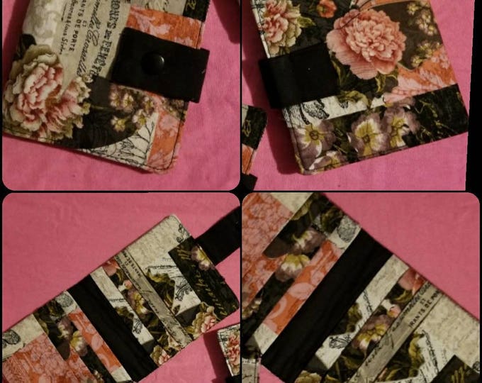 Strap closure fabric wallets
