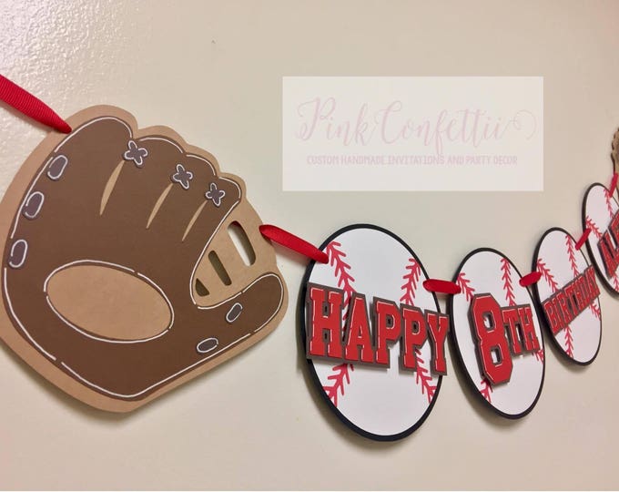 Baseball Birthday Banner/ Baseball Party Banner