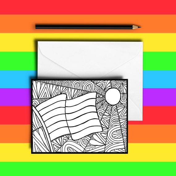 Coloring PRIDE Collection Set of 3 Rainbow FLAG