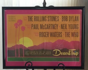 Matted Framed Desert Trip Poster Week 2