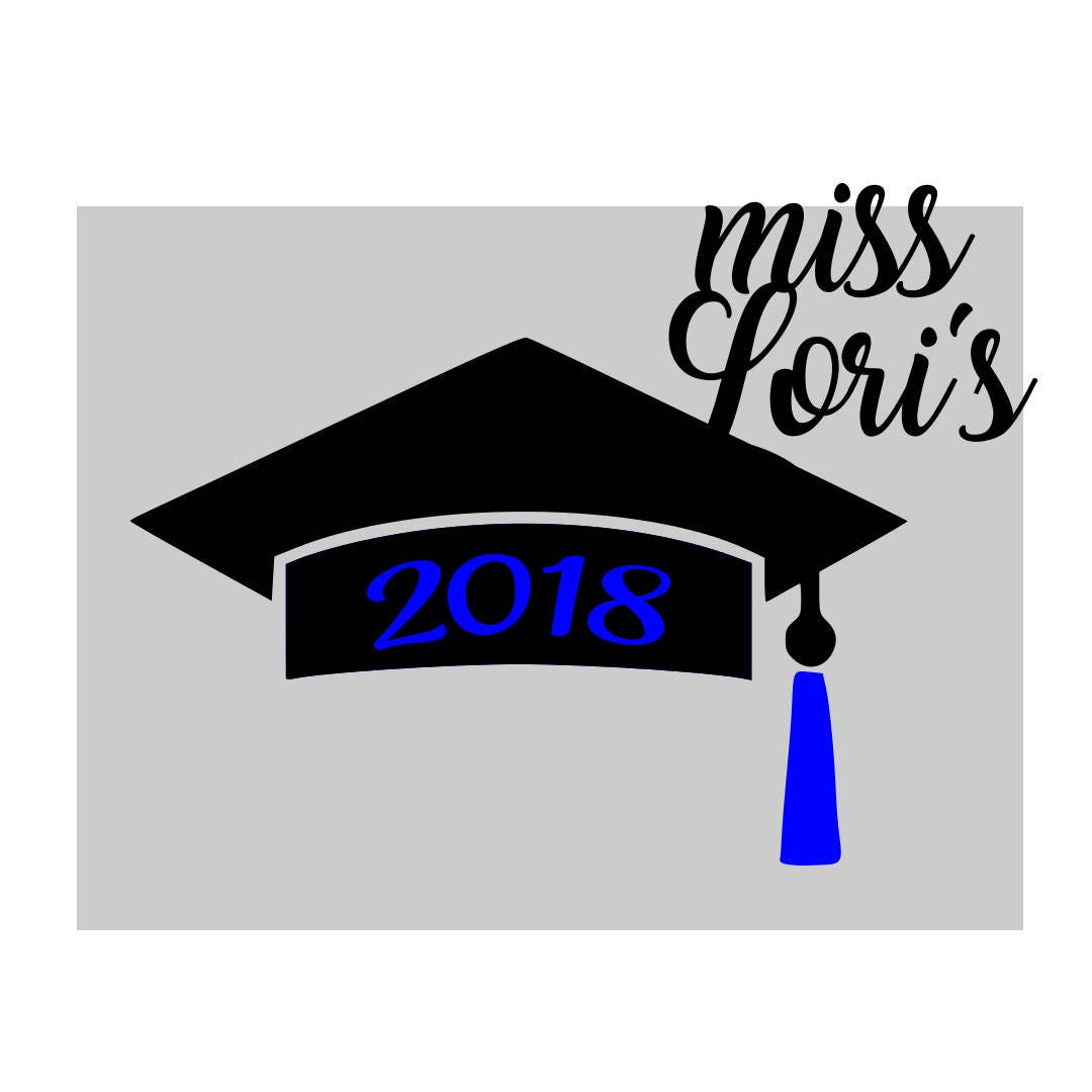 Download 2018 Graduation cap and tassel DFX SVG cut filescrapbook
