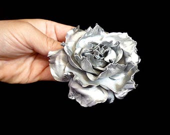 White Garden Rose Hair rose hair clip | etsy White Garden Rose Hair rose hair clip | etsy