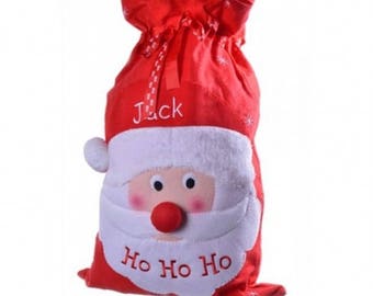 Personalised Christmas Sack, Deluxe Plush Santa, Any Name, Personalized Christmas Gift