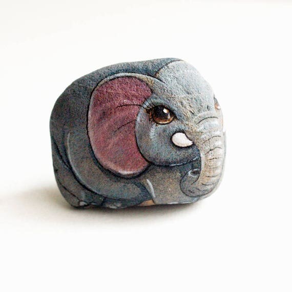 Items similar to Elephant Stone painting. Original Art for gifts. on Etsy