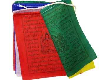 10 traditional Tibetan prayer flags - Tara prayer flags, Dar-ding, 7.5" L x 6.5" W