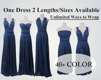 Navy Blue bridesmaid dress Long infinity dress Multiway dress light blue bridesmaid dress infinity wrap dress navy bridesmaid dress