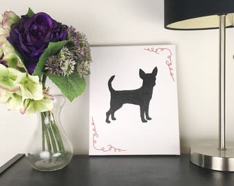 Dog Wall Decor chihuahua silhouette | etsy Dog Wall Decor chihuahua silhouette | etsy